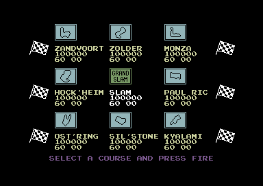 Formula 1 Simulator screenshot 4 for Commodore 64